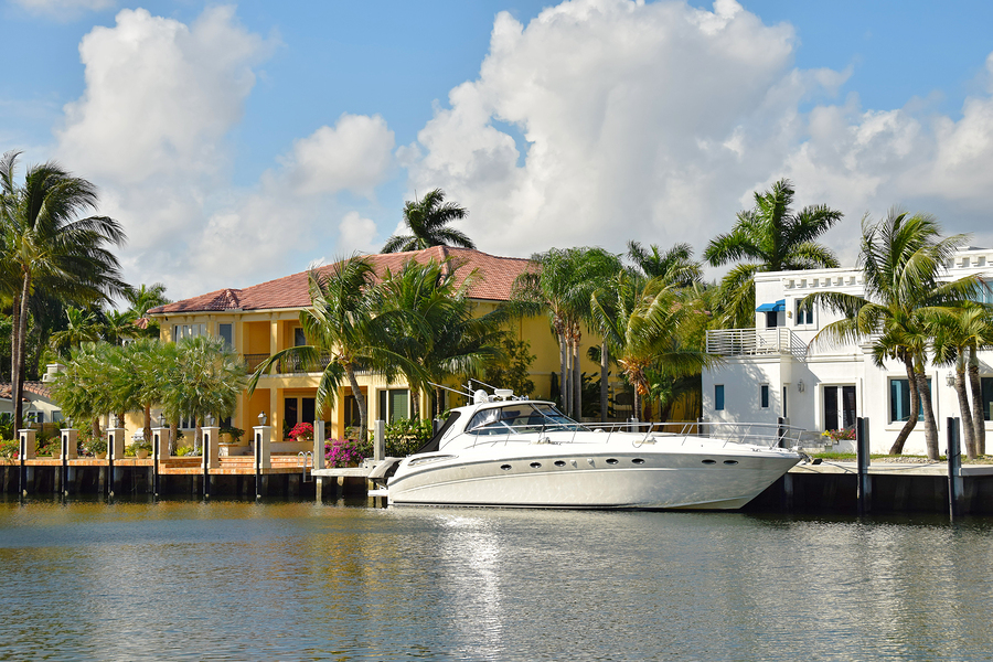 yacht and the intracoastal in boca raton
